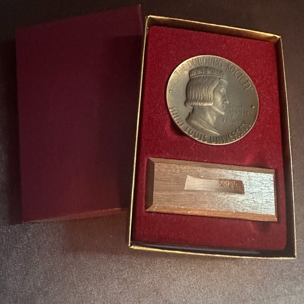 DUBOURG SOCIETY ST. LOUIS UNIVERSITY BRONZE MEDALLION 64mm 5oz